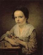 A Girl with a Doll Jean-Baptiste Greuze